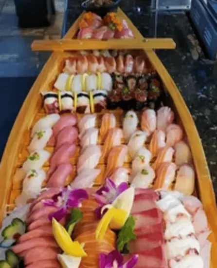 5 Rolls, 20 Nigiri, and 12 Sashimi