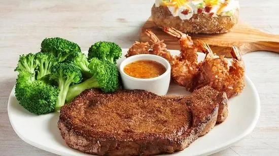 13oz Ribeye* & Choice of Shrimp