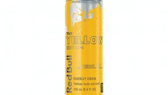 Yellow Red Bull Can