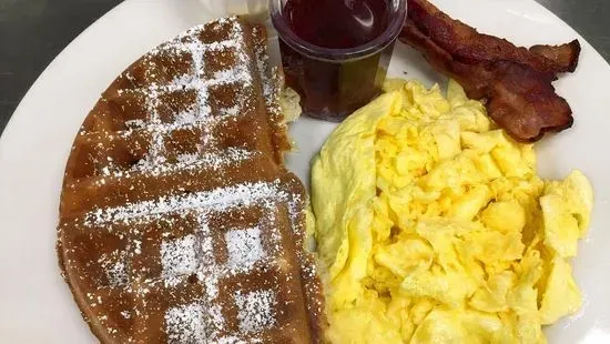 1/2 Waffle & Eggs