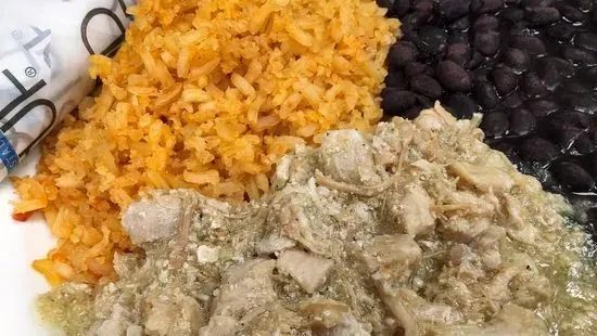 Chicken Chile Verde Platter