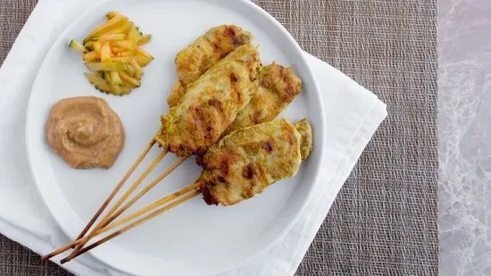 Chicken Satay on a stick
 (5 Small Pcs)