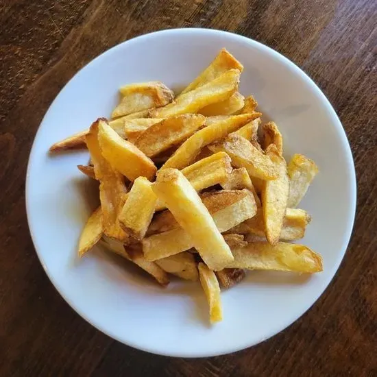 House cut Belgian style fries (V)