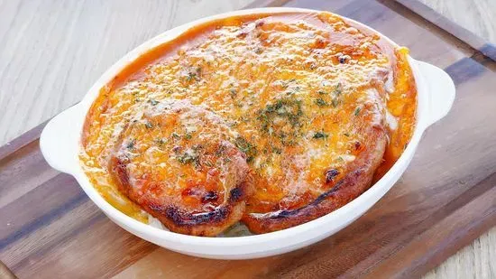 Baked Pork Chop w/Tomato Sauce焗豬扒