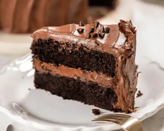 chocolate cake with chocolate icing