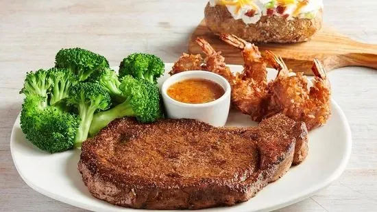 13oz Ribeye* & Choice of Shrimp