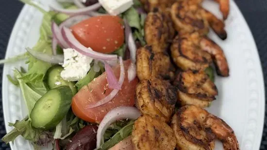 Shrimp Souvlakia