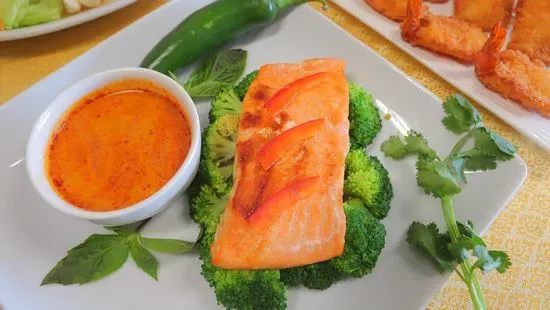 4. Salmon with Panang Curry