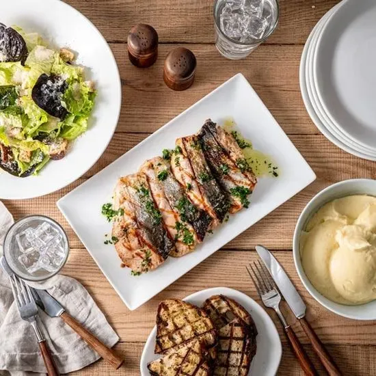 grilled salmon family meal