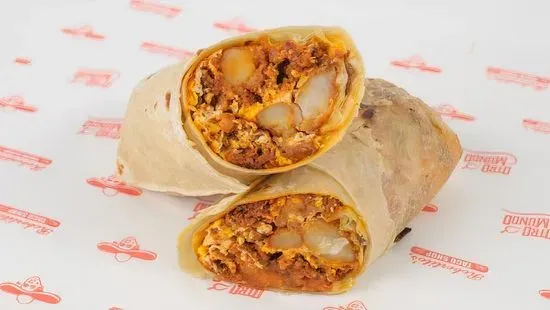 5. Chorizo, Potato, Eggs & Cheese Burrito