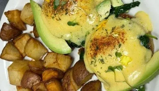 Avocado Spinach Tomatoes Benedict