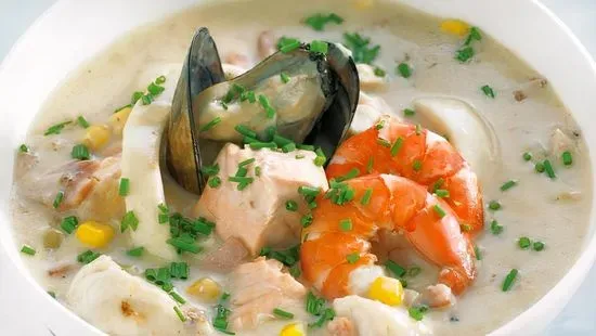 Seafood Soup with Sizzling Rice/锅巴汤