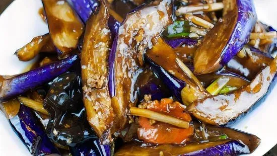 Eggplant Chicken with Brown Sauce/茄子鸡