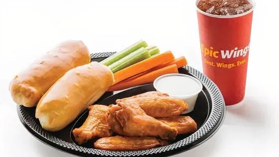 5 pc Chicken Wings Combo Meal