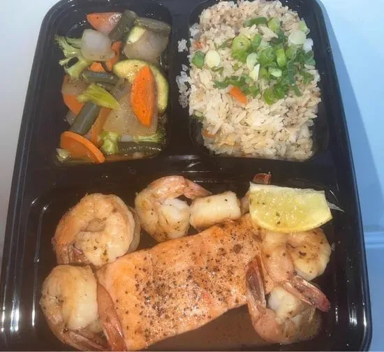 salmon and shrimp