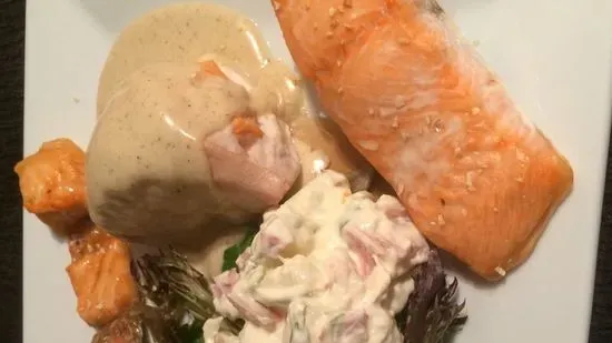 chicken and salmon