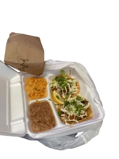 Two Soft Tacos Combo Plate