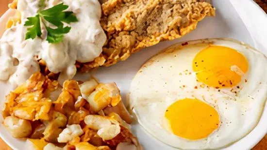 Chicken Fried Steak & Eggs