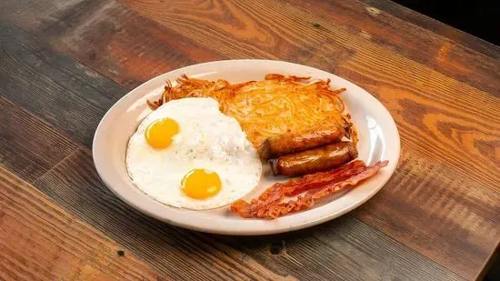 2 Bacon, 2 Sausage & 2 Eggs