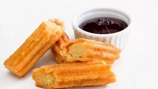 Churro Bites-served with chocolate sauce