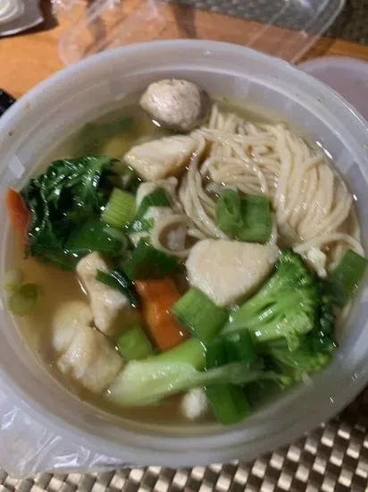 Mushroom Chicken Noodles Soup