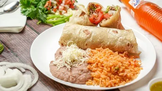 #7 Two Mini Beef Burritos