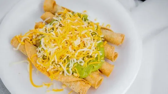 3 Piece Rolled Tacos with Guacamole and Cheese