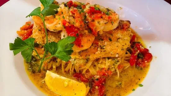 Salmon & Shrimp Cappellini