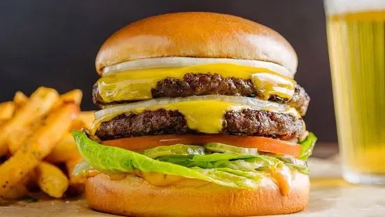 Grass Fed Double Cheeseburger + Fries