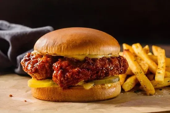 Nashville Hot Chicken Sandwich + Fries