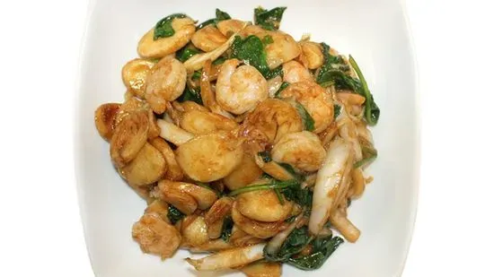 Pan-Fried Rice Cake with Shrimp