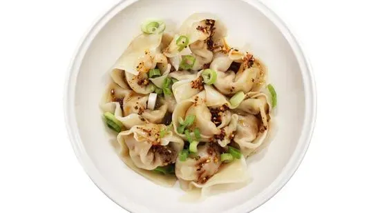 Chicken Wontons with Spicy Sauce