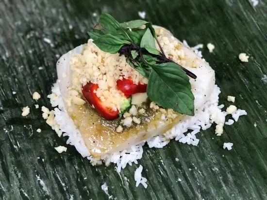 Wild Thai Halibut in Banana Leaf