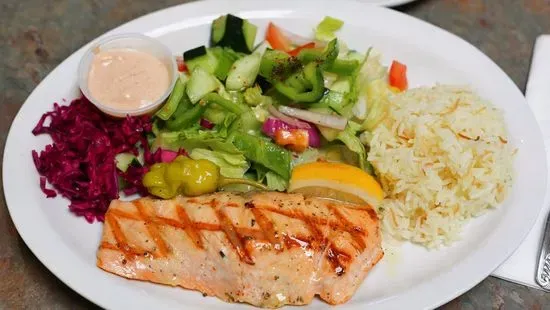 Grilled Seafood Salmon Plate