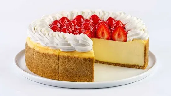 10 Inch Fresh Strawberry Pre-Sliced Cheesecake