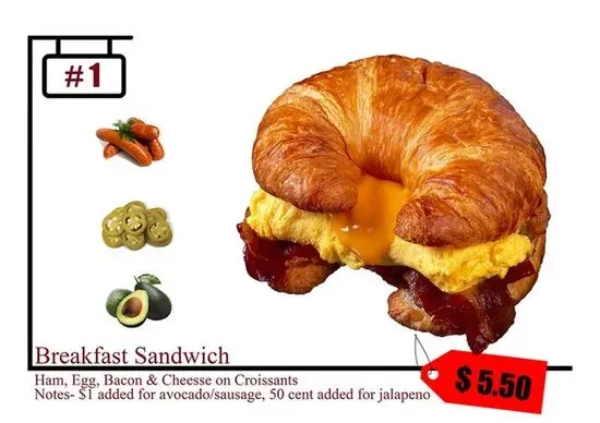 #1. Breakfast Croissant