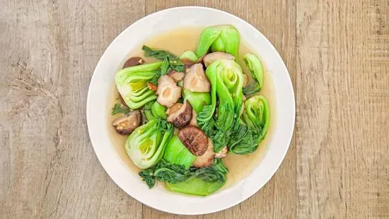 2. Chinese Greens with Mushrooms