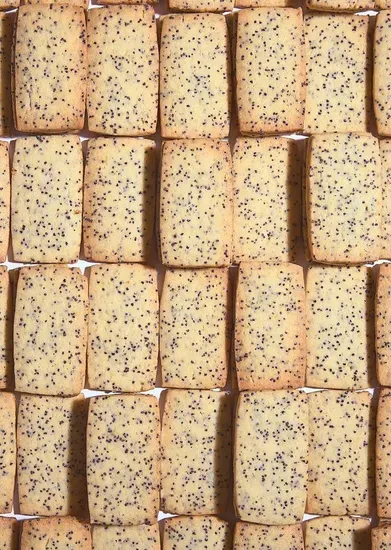 Lemon Poppy Seed Shortbread Cookies