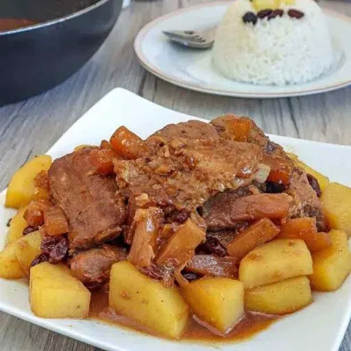 Pineapple Spare Ribs Over Rice