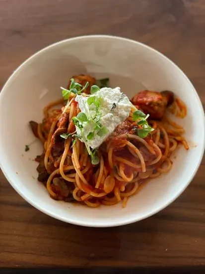 Spaghetti with Veal Meatballs