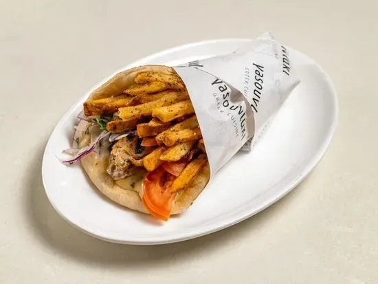 Chicken Thigh Souvlaki Sandwich