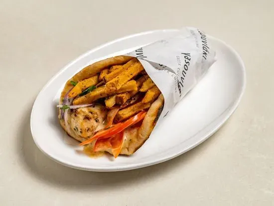 Swordfish Souvlaki Sandwich