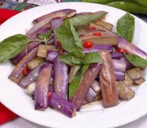 Braised Eggplant W. Basil