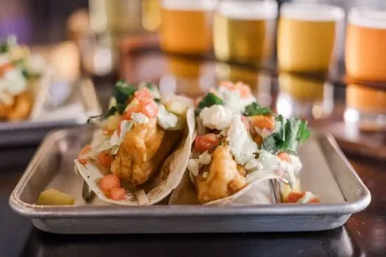 Beer Battered Mahi Tacos