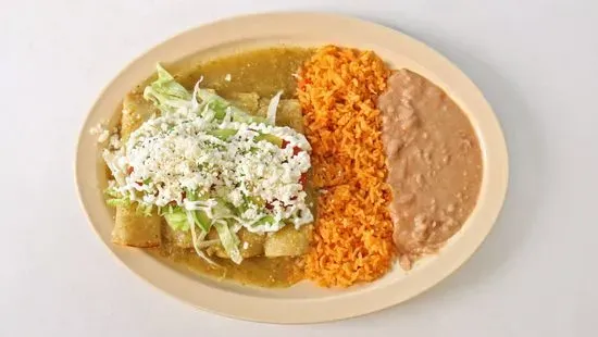 Combo de Enchiladas Verdes / Green Enchiladas Combo