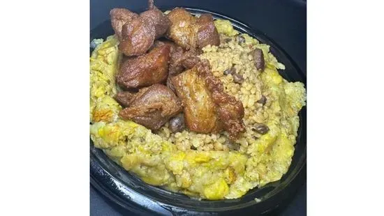 Fried Pork Mofongo Bowl