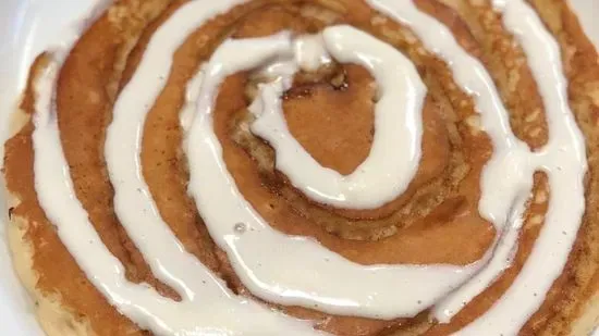 Two Cinnamon Roll Pancakes