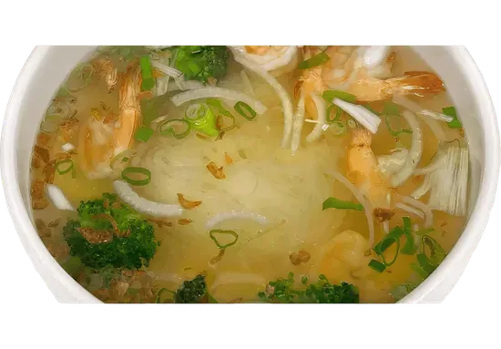 8b. Shrimp noodle soup w/beef broth