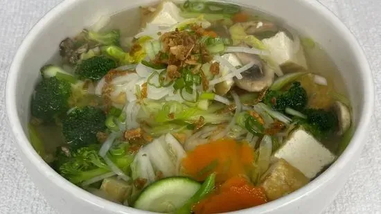 14b. Tofu w/ mix veggies noodle soup w/ beef or chick broth