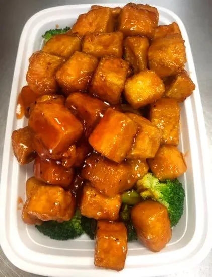 118. Fried Tofu with General Tso's Sauce